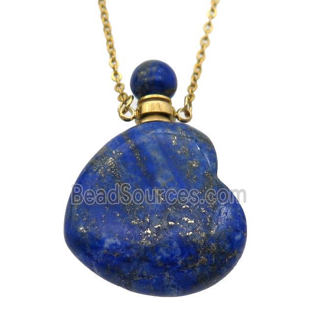 blue Lapis perfume bottle Necklace