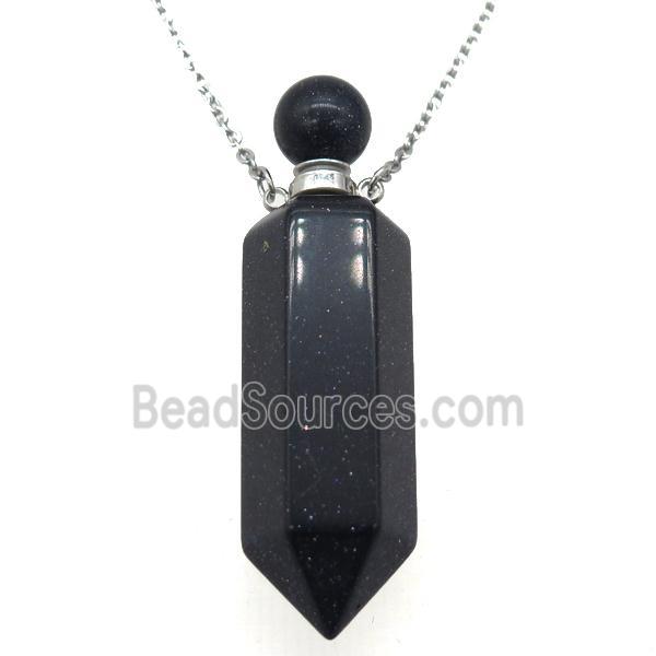 blue SandStone perfume bottle Necklace