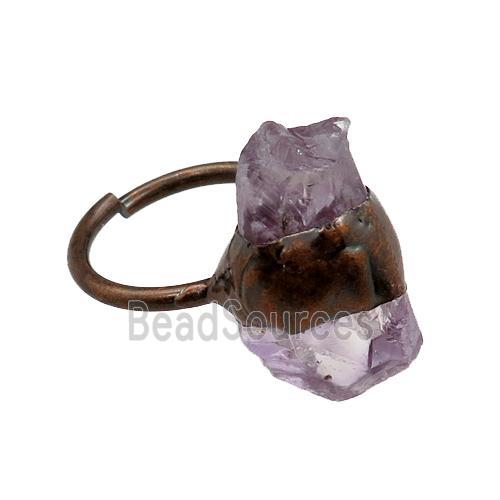 Amethyst Rings, adjustable, antique red