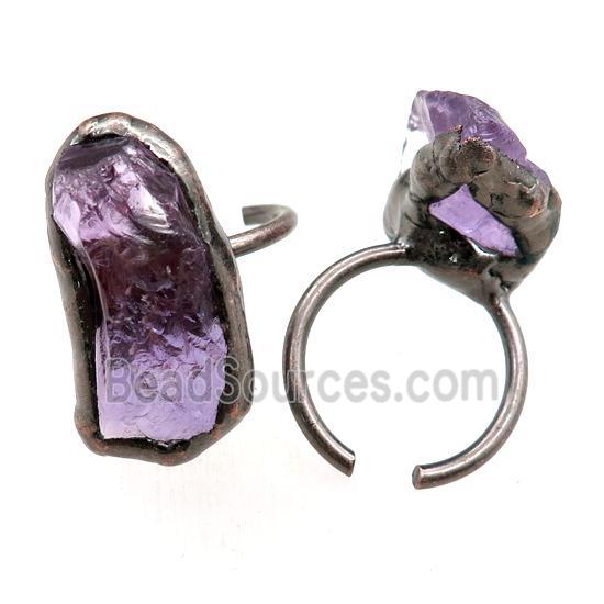 Amethyst Rings, adjustable, antique red