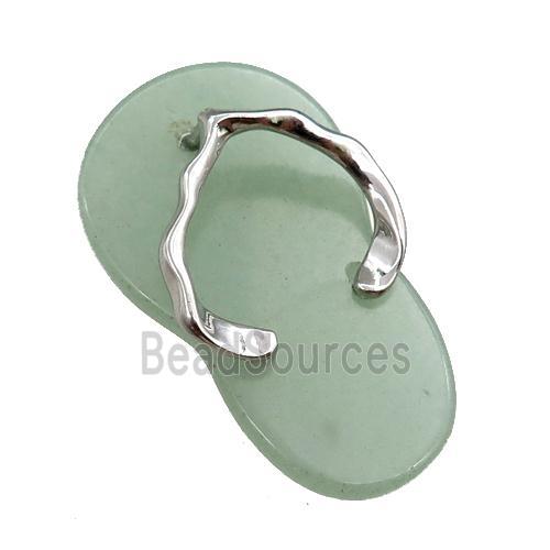 green aventurine shoes pendant
