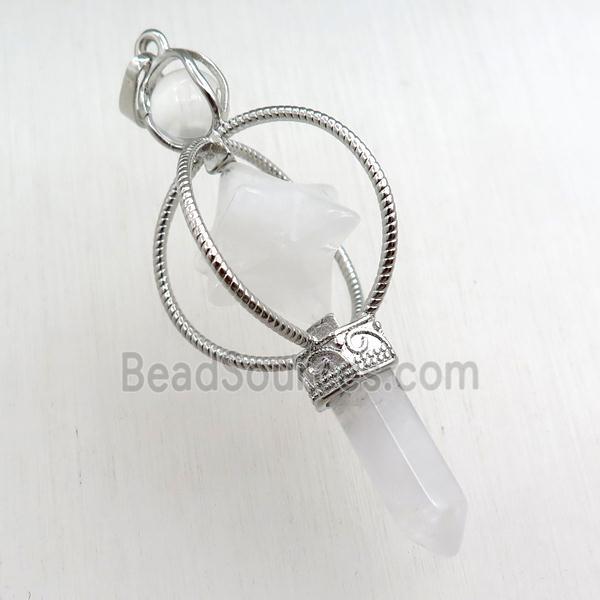 clear quartz magicwand pendant