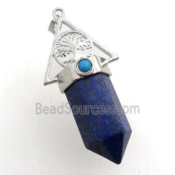 lapis bullet pendant