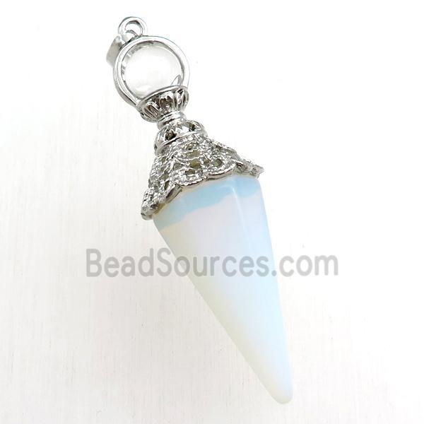 white opalite pendulum pendant