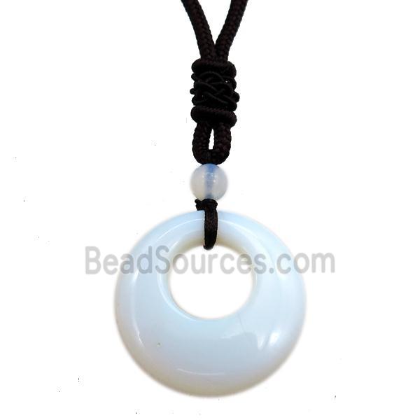 white opalite necklace