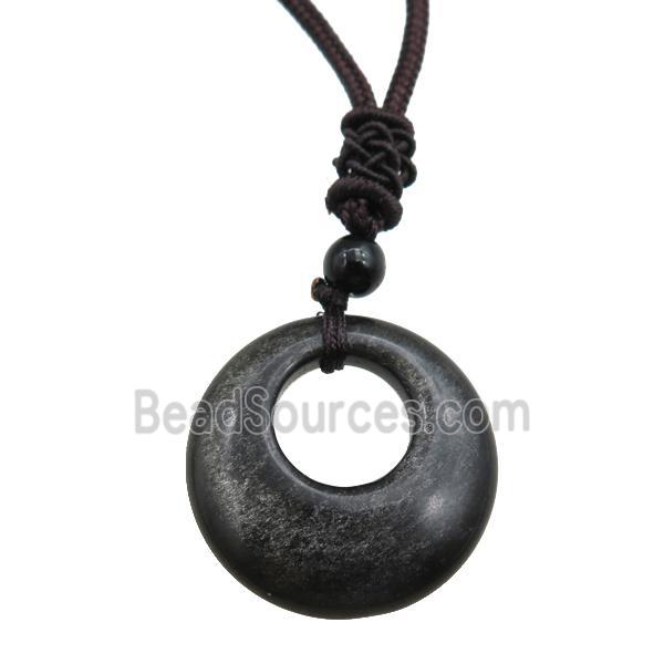 obsidian necklace