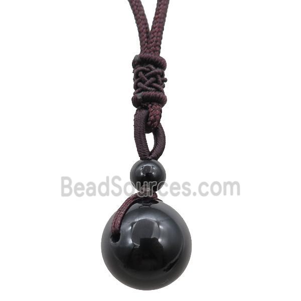 black onyx agate necklace