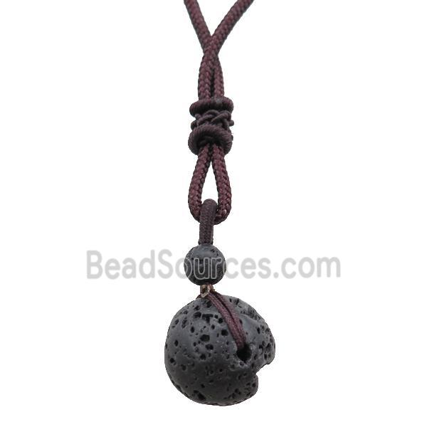 black lava necklace