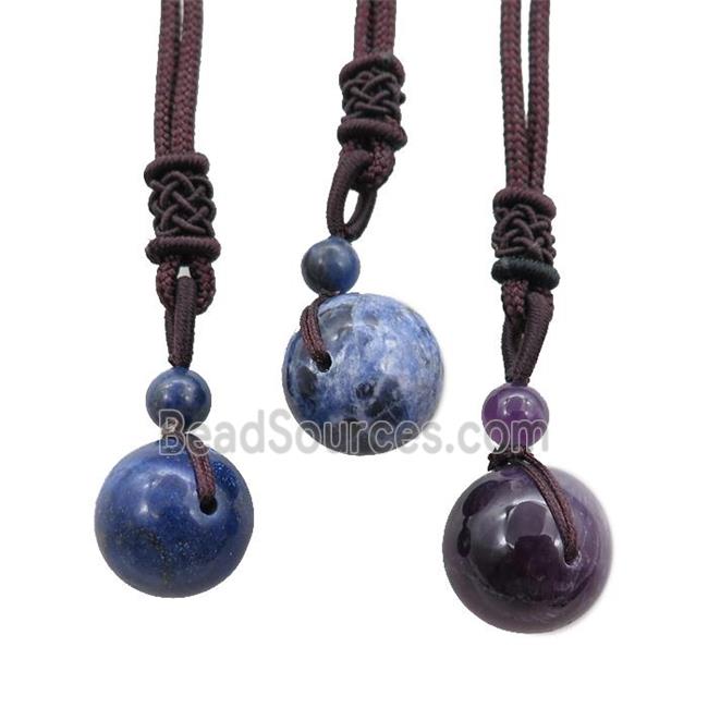 mixed gemstone necklace