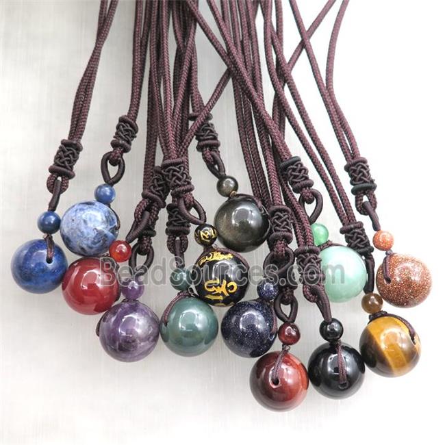 mixed gemstone necklace