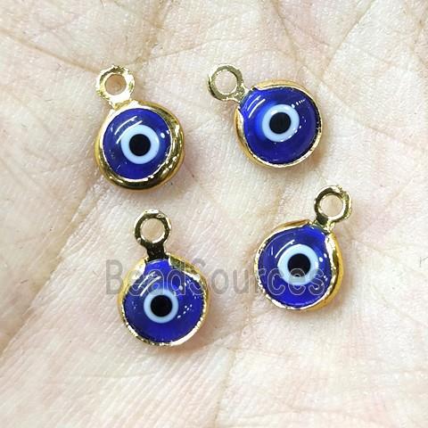 blue Lampwork evil eye pendant