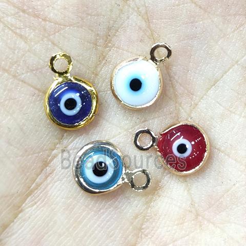 Lampwork Glass evil eye pendant, mix color