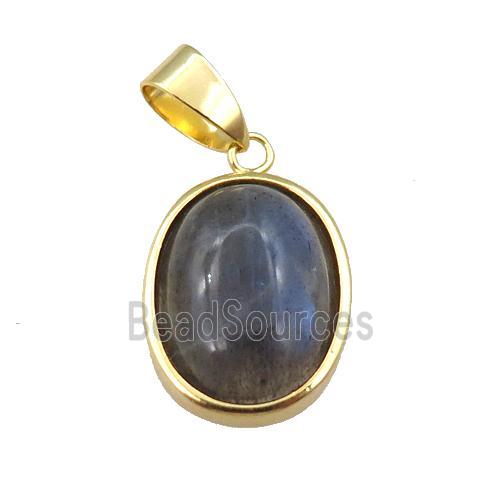 Labradorite oval pendant