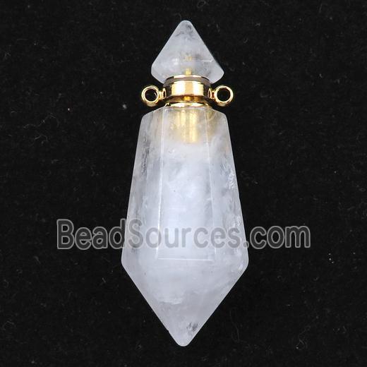 Clear Quartz perfume bottle pendant