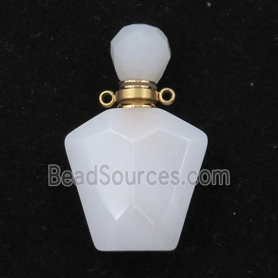 white Jasper perfume bottle pendant