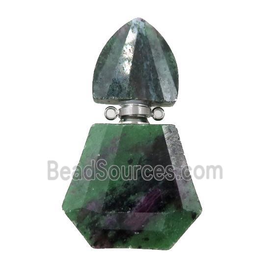 Ruby Zoisite perfume bottle pendant