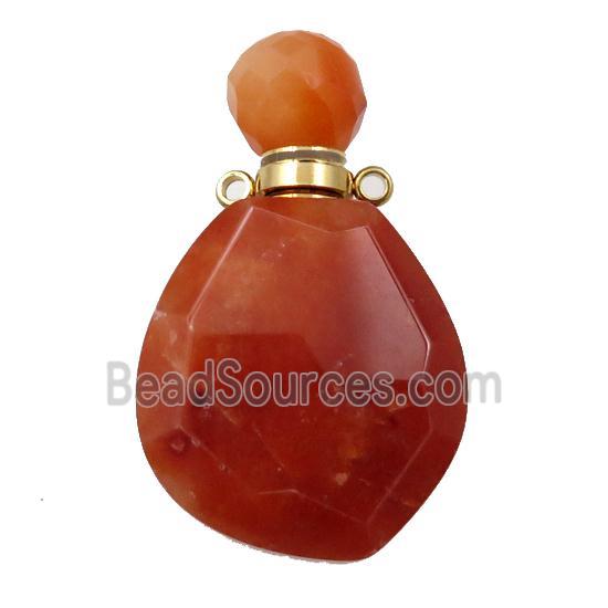 red Chalcedony perfume bottle pendant