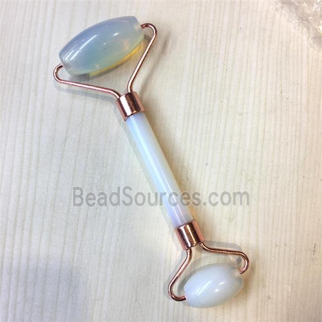 white opalite Roller GuaSha Massage Tools, rose gold