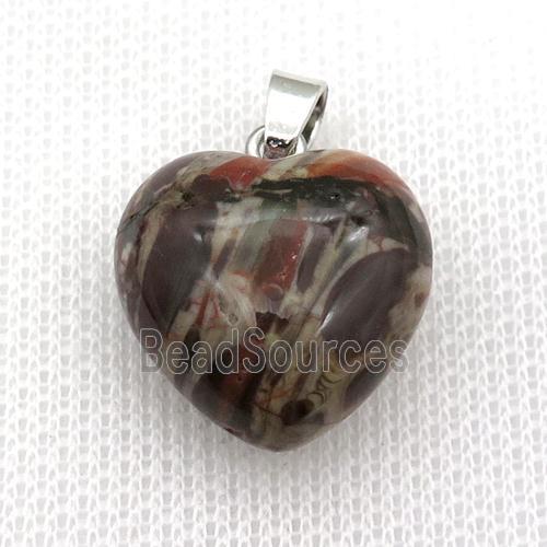 Ocean Jasper heart pendant