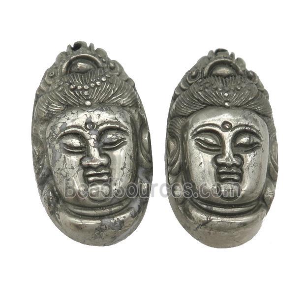 natural Pyrite Buddha Pendant