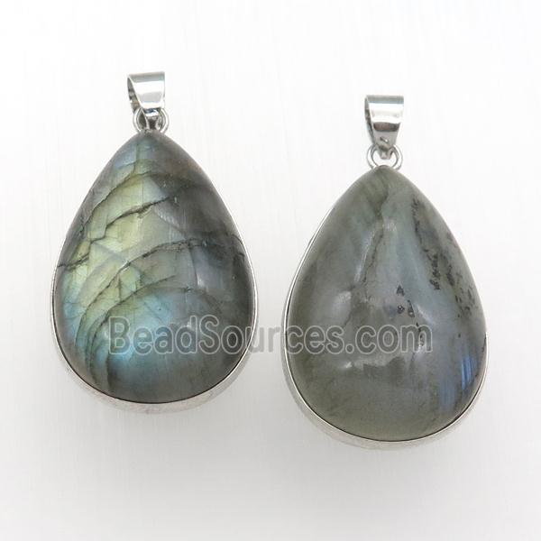 Labradorite Teardrop Pendant