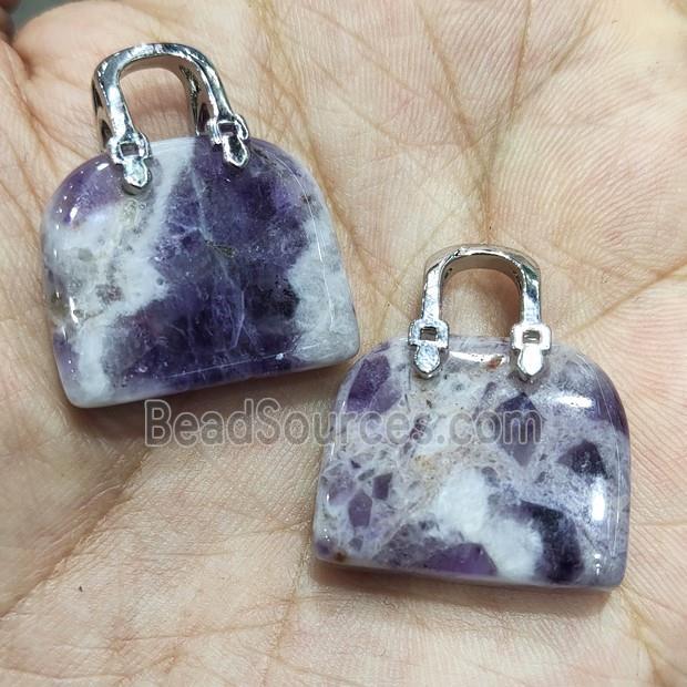 Dogtooth Amethyst bag pendant