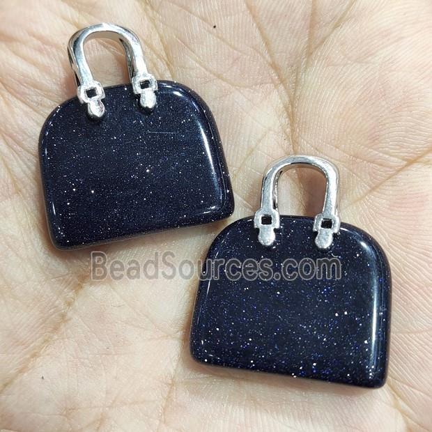 blue SandStone bag pendant