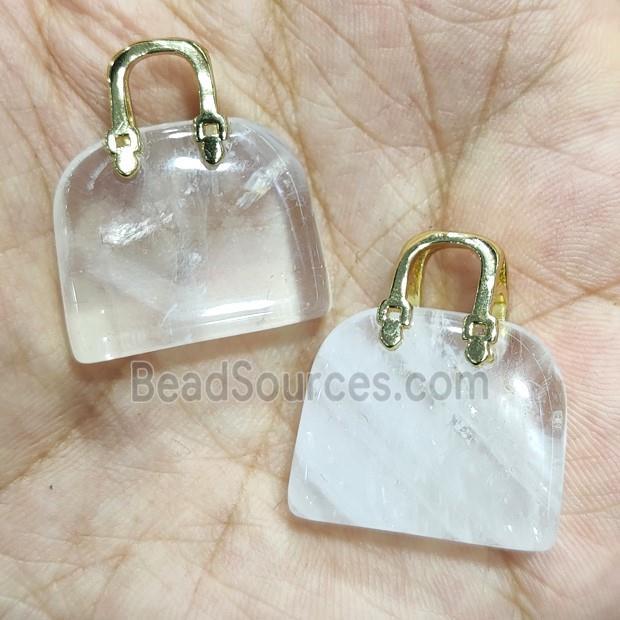 clear Quartz bag pendant