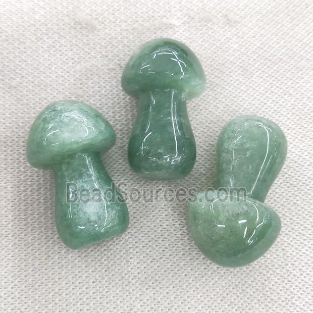 green Quartz mushroom cahrm without hole