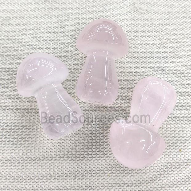 Rose Quartz mushroom charm without hole