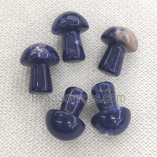 blue sodalite mushroom charm, no hole