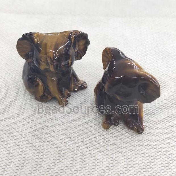 Tiger eye stone Koala charm, no hole