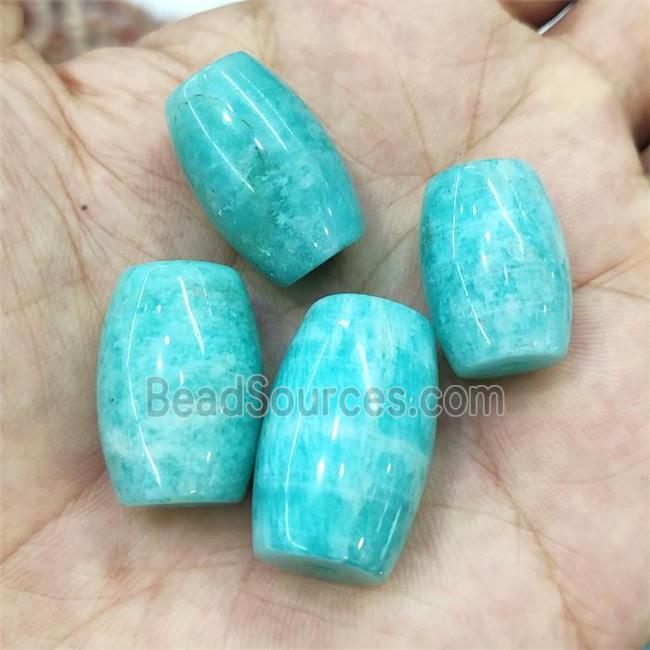 green Russian Amazonite barrel Beads