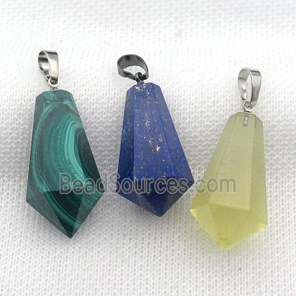 mixed Gemstone pendulum pendant