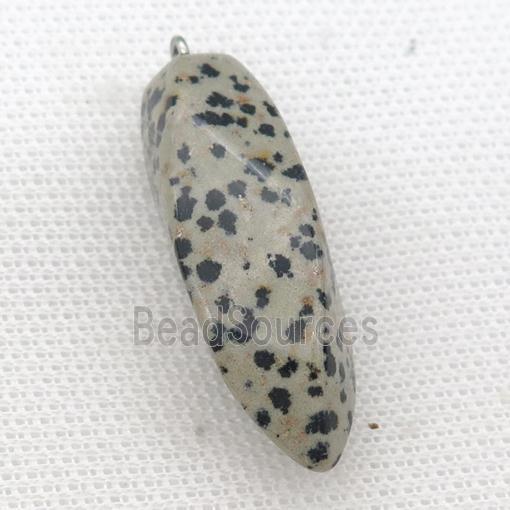 Dalmatian Jasper twist pendant