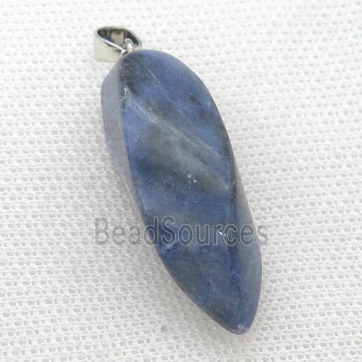 blue Sodalite twist pendant