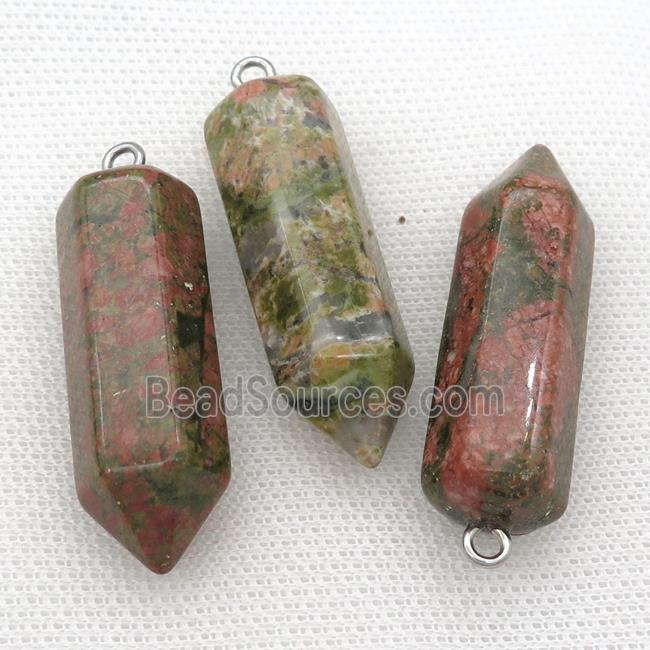 Unakite bullet pendant