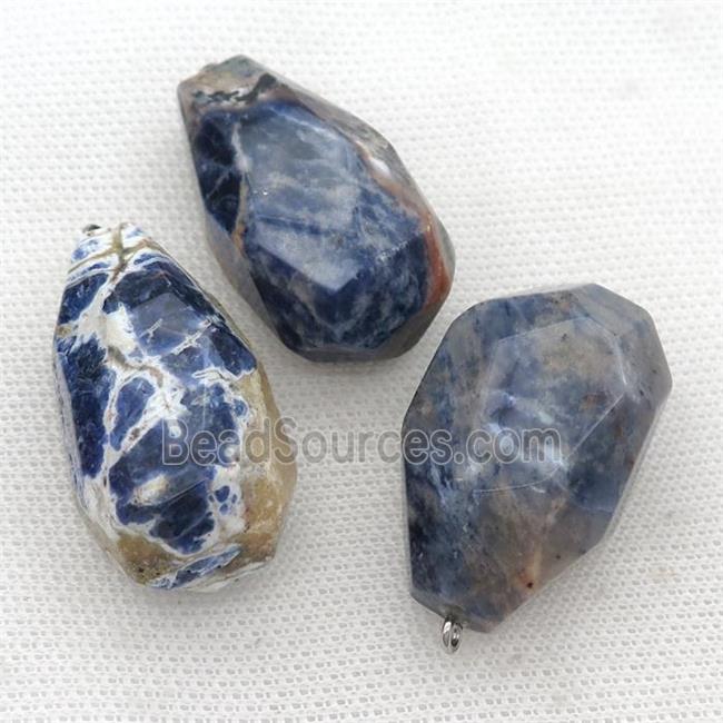 Sodalite pendant, freeform