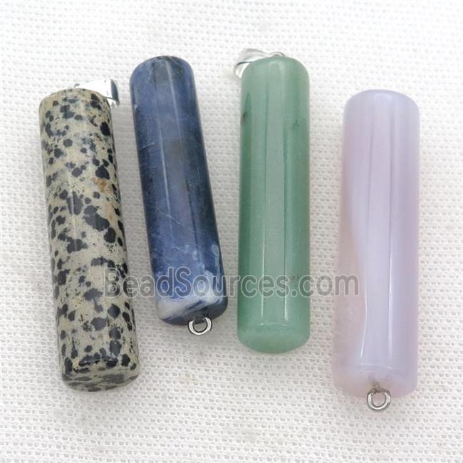 mix Gemstone column pendant