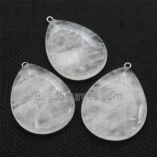 Clear Quartz teardrop pendant