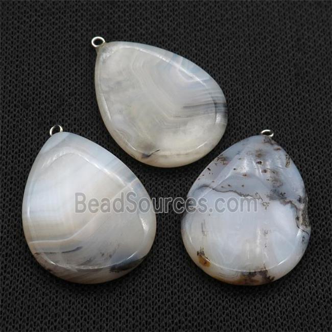 heihua Agate teardrop pendant