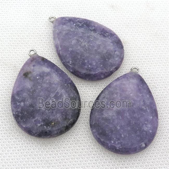 Chinese Charoite teardrop pendant