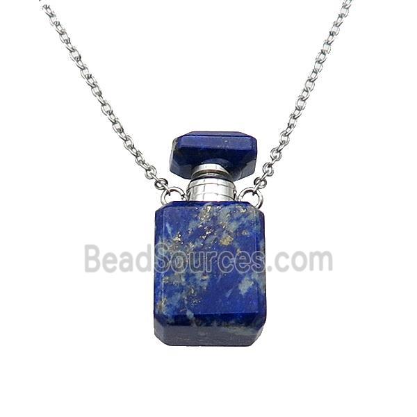 blue Lapis Lazuli perfume bottle Necklace