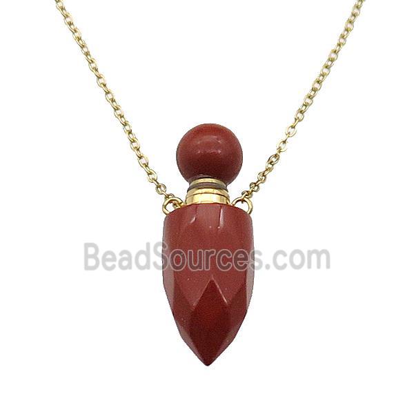 red Jasper perfume bottle Necklace