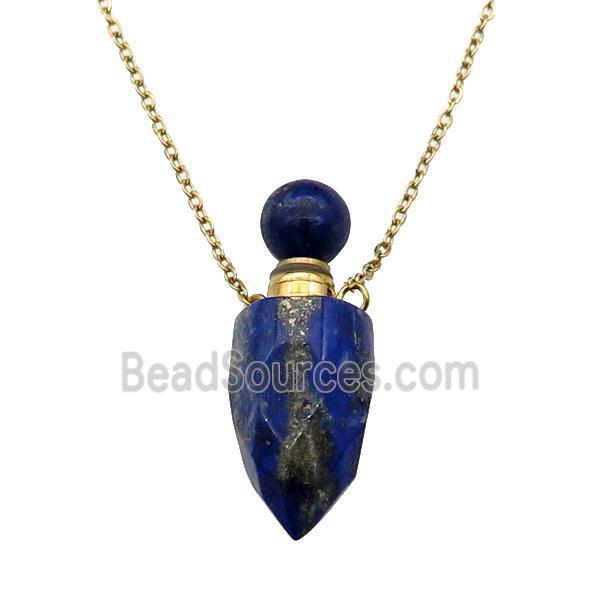 blue Lapis Lazuli perfume bottle Necklace