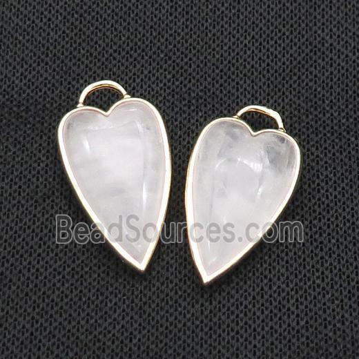 Clear Quartz Arrowhead Pendant Gold Plated