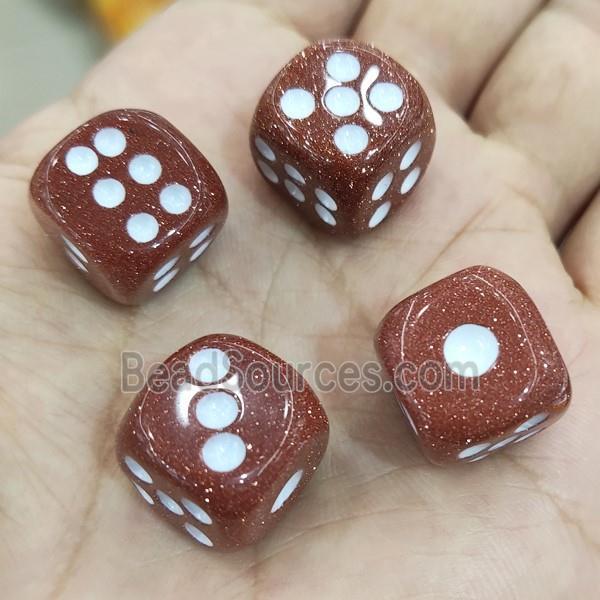 Gold SandStone Cube Dice