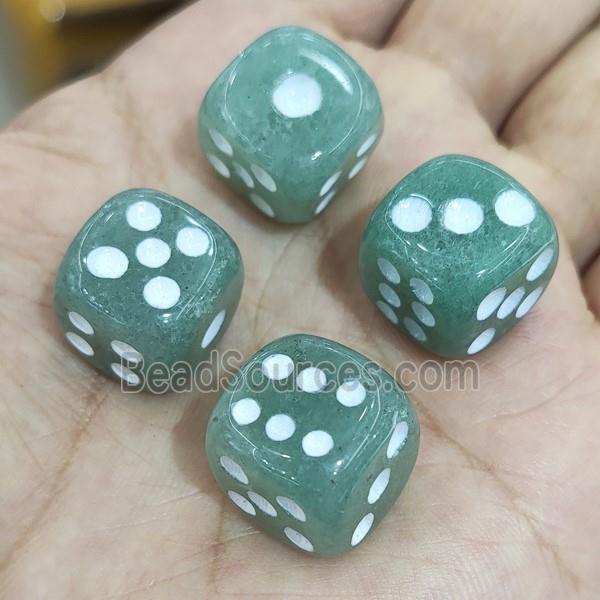 Green Aventurine Cube Dice