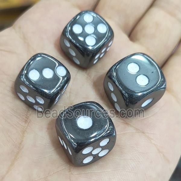 Black Hematite Cube Dice