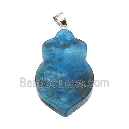 Blue Apatite Shield Pendant